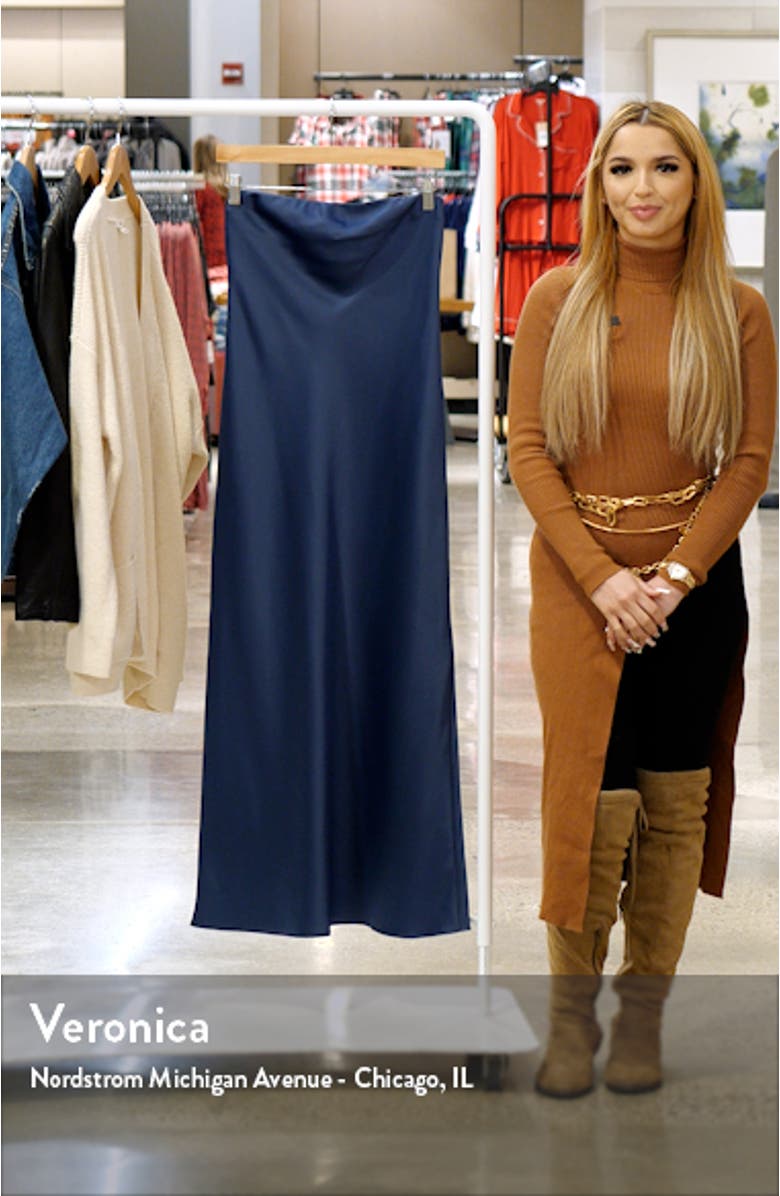 Strapless Matte Satin Bias Cut Gown, sales video thumbnail