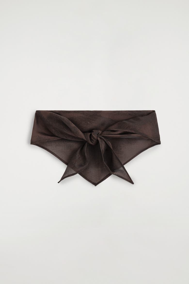 Animal-jacquard Neck Scarf, Alternate, color, BROWN / ANIMAL PRINT