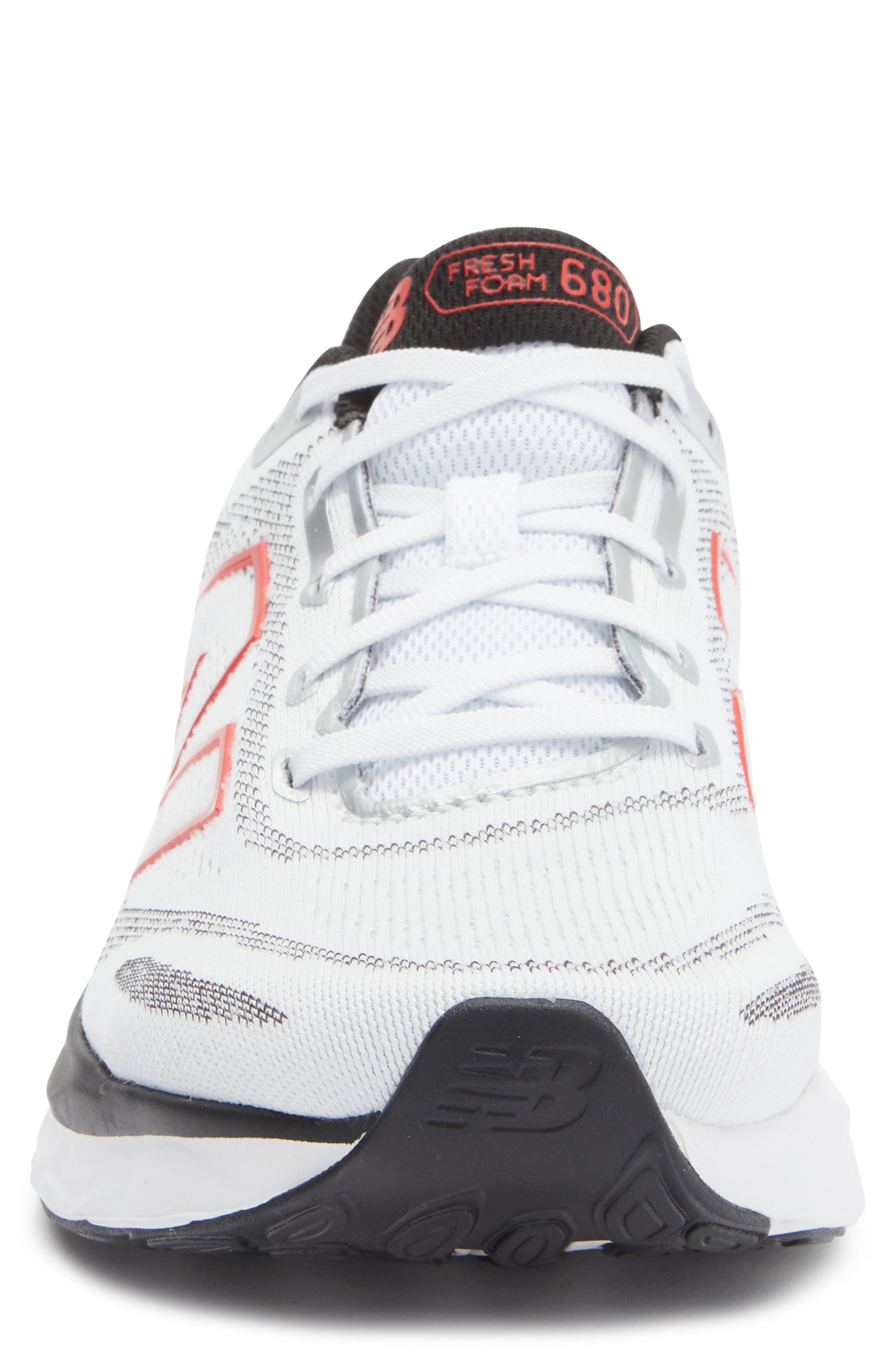 680 Running Shoe, Alternate, color, WHITE/ BLACK/ RED
