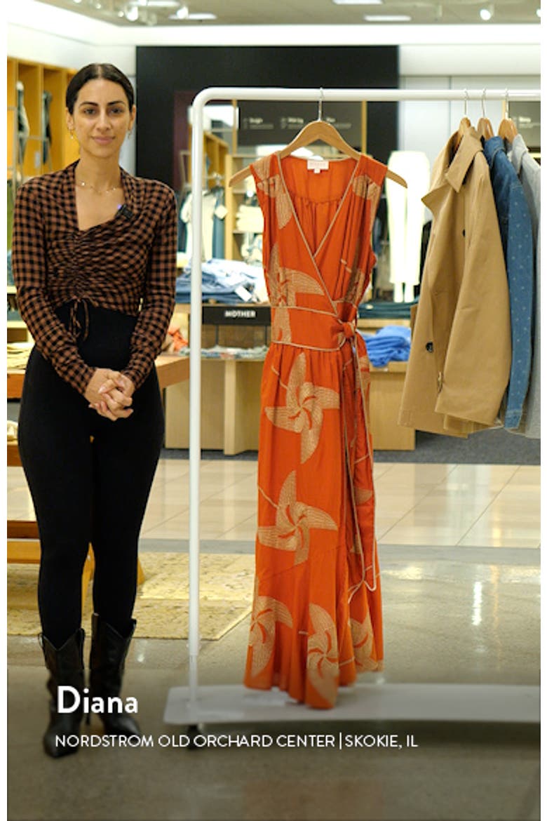 Kaiden Embroidered Tie Belt Maxi Wrap Sundress video