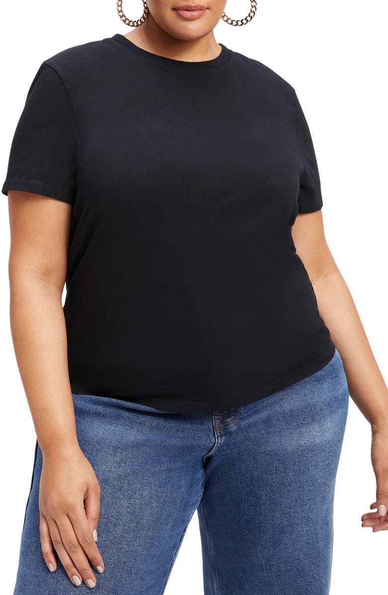 Good American Heritage Crewneck Cotton T-Shirt, Alternate, color,