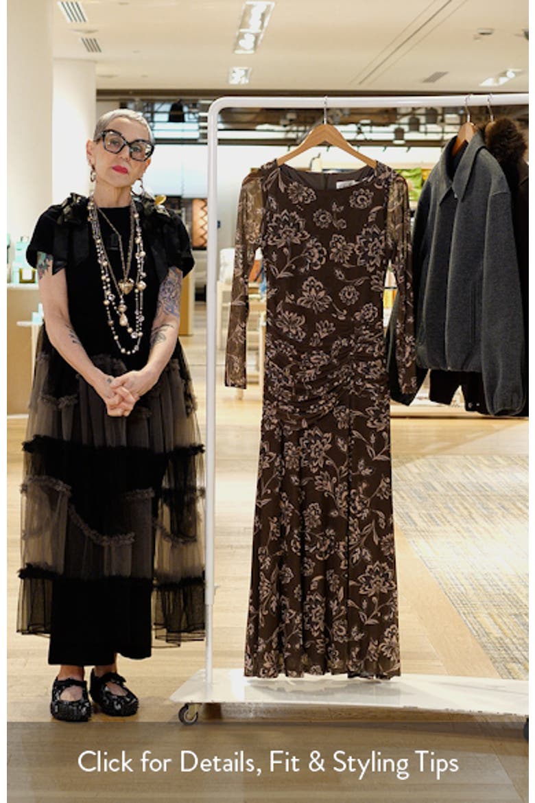 Paisley Long Sleeve Mesh Maxi Dress video
