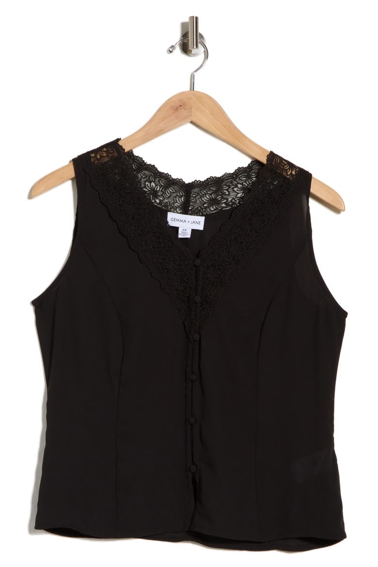 Tailored V-Neck Vest, Alternate, color, BLACK