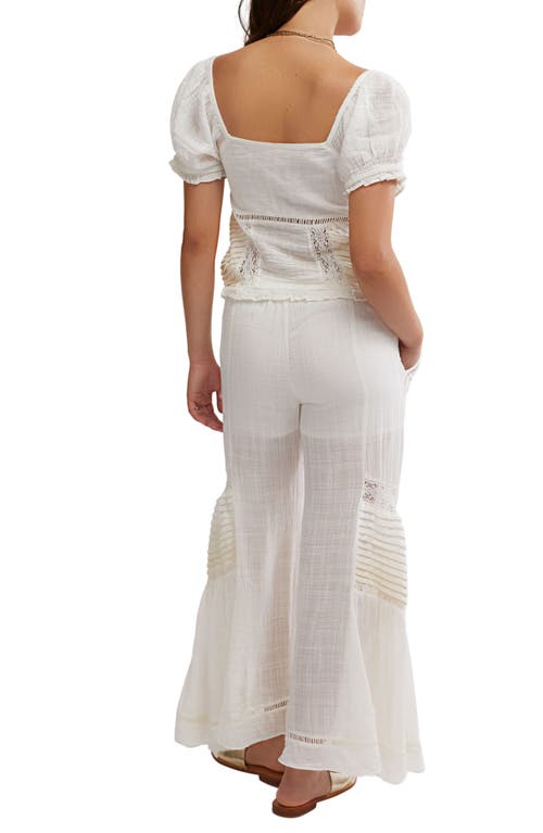 Free People 2pc Bali Alana Top & Pant Set In Cloud Dancer Combo
