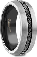 Larson Jewelers Pilot Black Sapphire Tungsten Ring