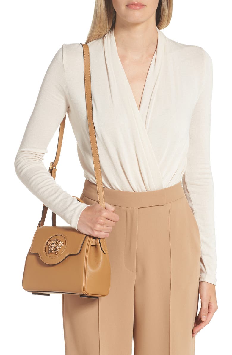 Versace Small La Medusa Handbag, Alternate, color,