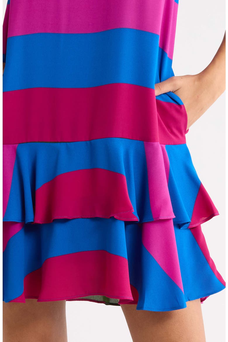 Saige Stripe Sleeveless Shift Dress, Alternate, color, MAGENTA-MULTI