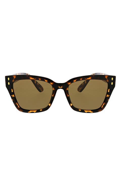 Catty 51mm Square Polarized Sunglasses