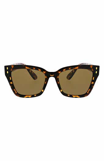 Oscar de la Renta Catty 51mm Square Polarized Sunglasses