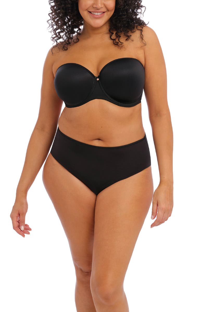 Elomi Smooth Full Briefs, Alternate, color, Black