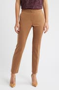 AK ANNE KLEIN Faux Fly Straight Leg Pants
