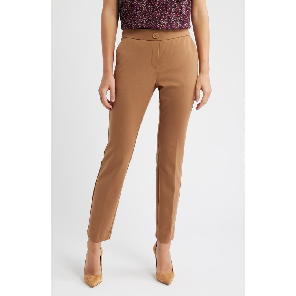 AK ANNE KLEIN Faux Fly Straight Leg Pants in Vicuna  product