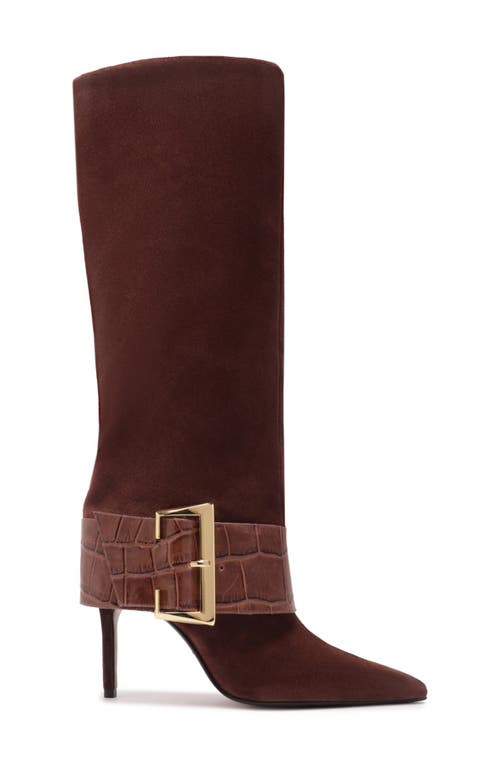 Schutz Beatrix Pointed Toe Boot In Brown