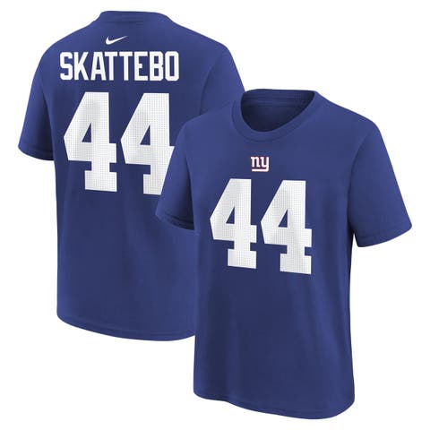 Youth Nike Cam Skattebo Royal New York Giants Name & Number T-Shirt