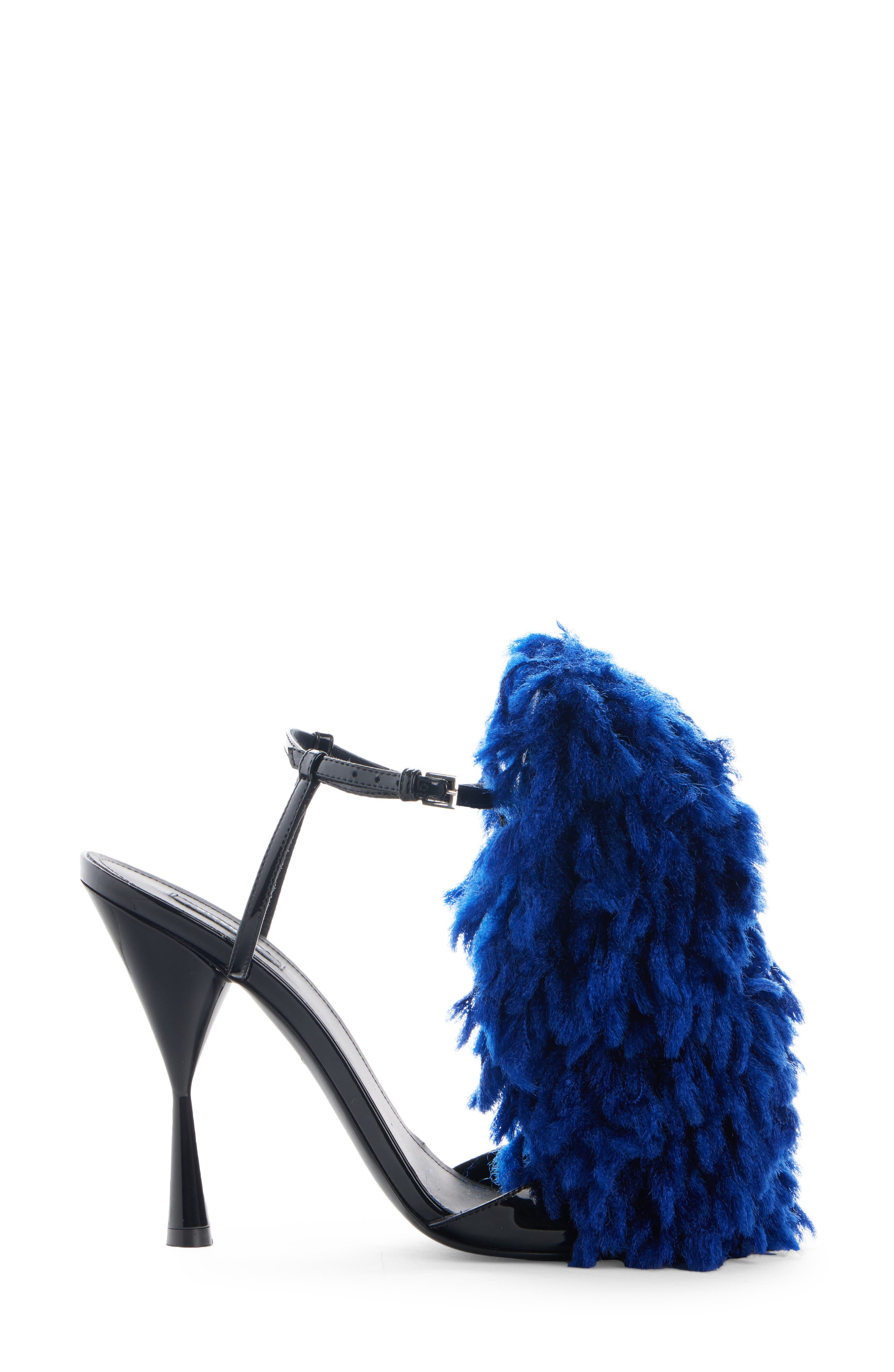 Pompom Sandal, Alternate, color, SAPHIR BLUE