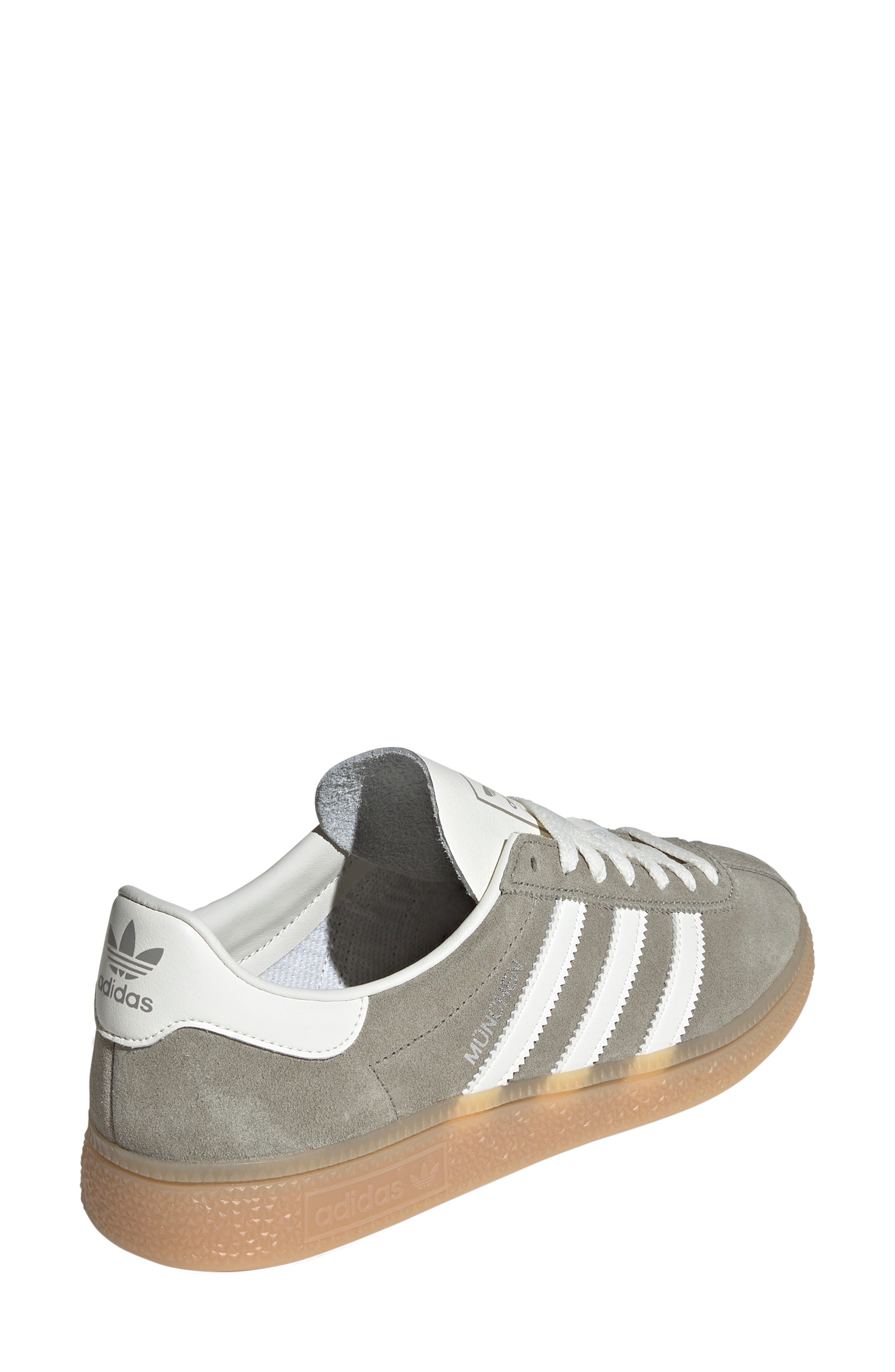 adidas München Sneaker, Alternate, color, Silver/ Off White/ Silver