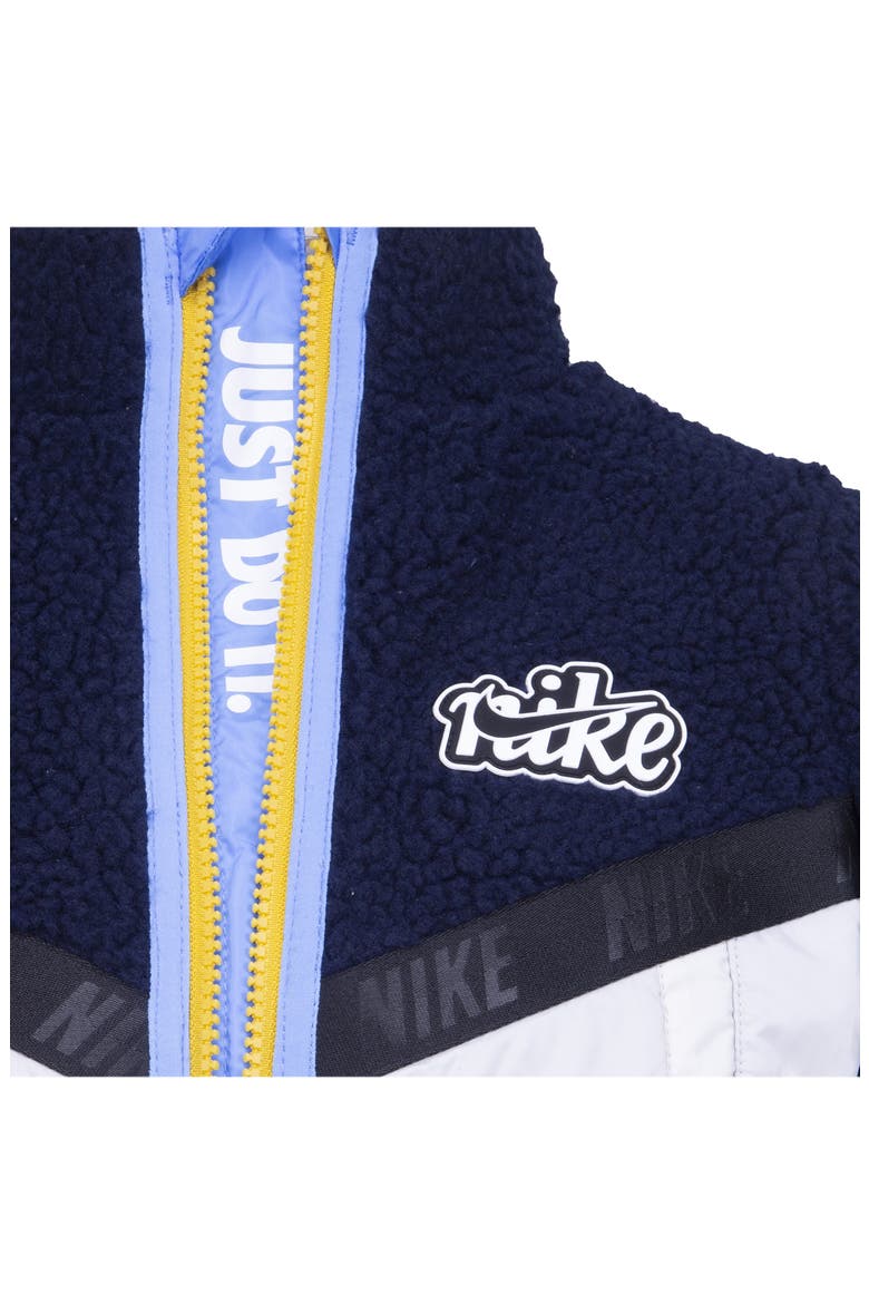 Kids' Fleece Quilted Jacket, Alternate, color, MIDNIGHT NAVY