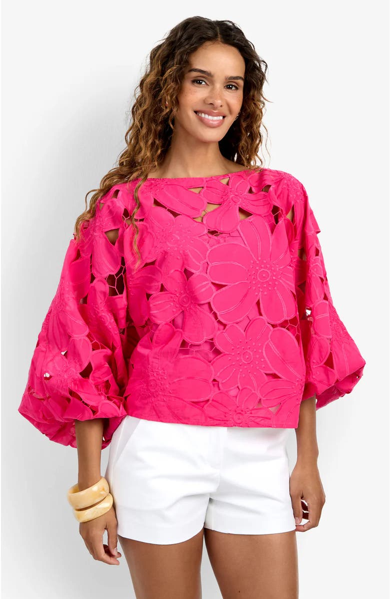 Trina Turk Coastal Top, Alternate, color, Peninsula Pink
