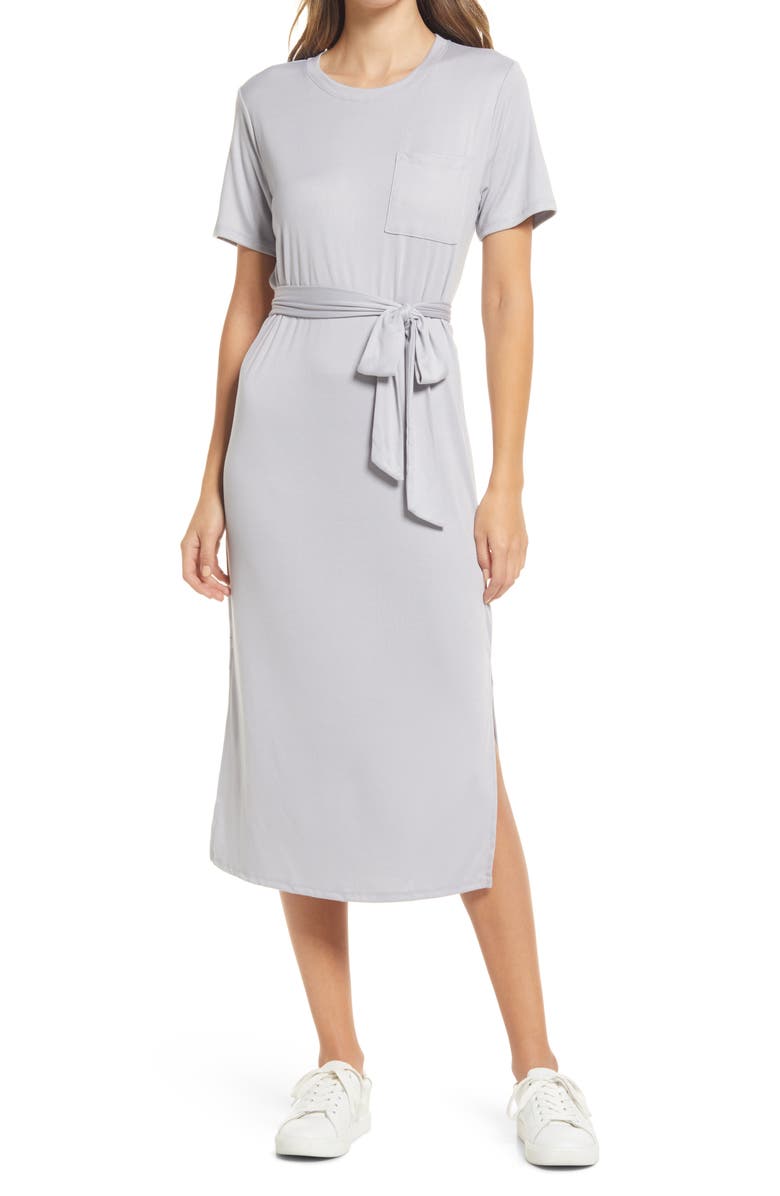 GIBSONLOOK Belted Pocket T-Shirt Dress, Main, color, 