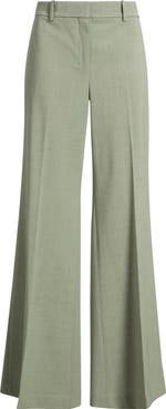 Theory Fluid Flare Stretch Wool Pants