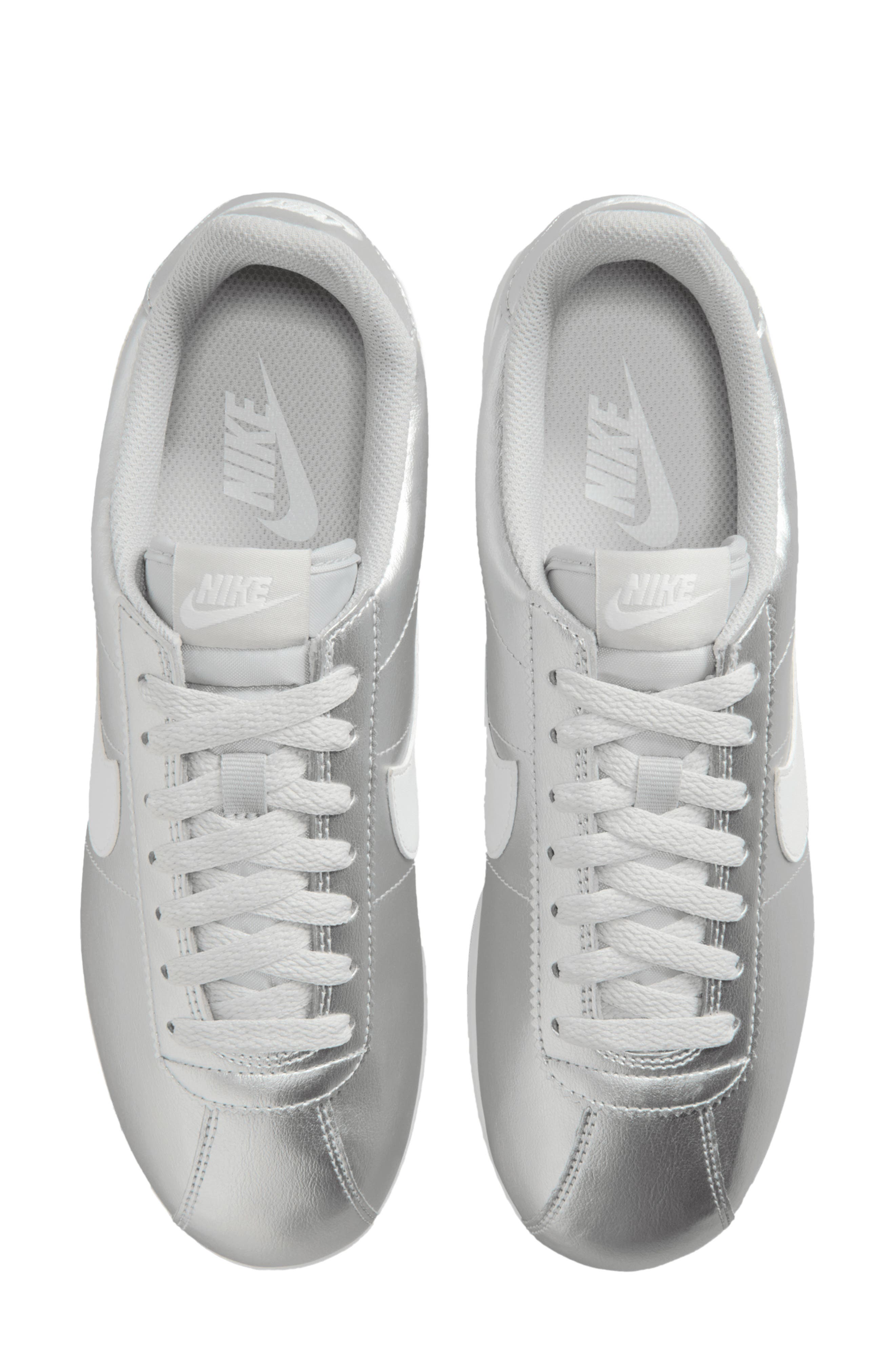 Nike Cortez Sneaker, Alternate, color, Metallic Silver/ Grey/ White