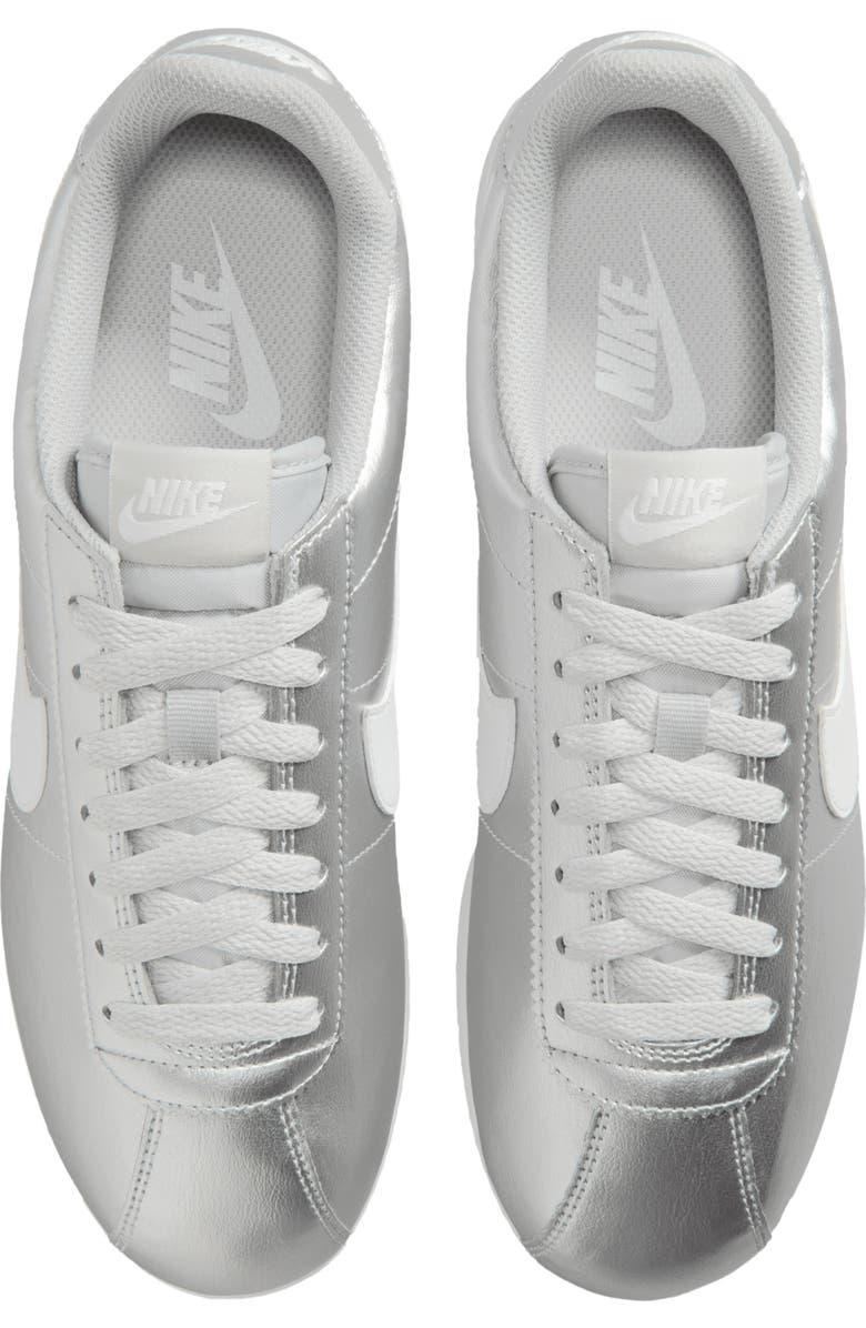 Nike Cortez Sneaker, Alternate, color, Metallic Silver/ Grey/ White