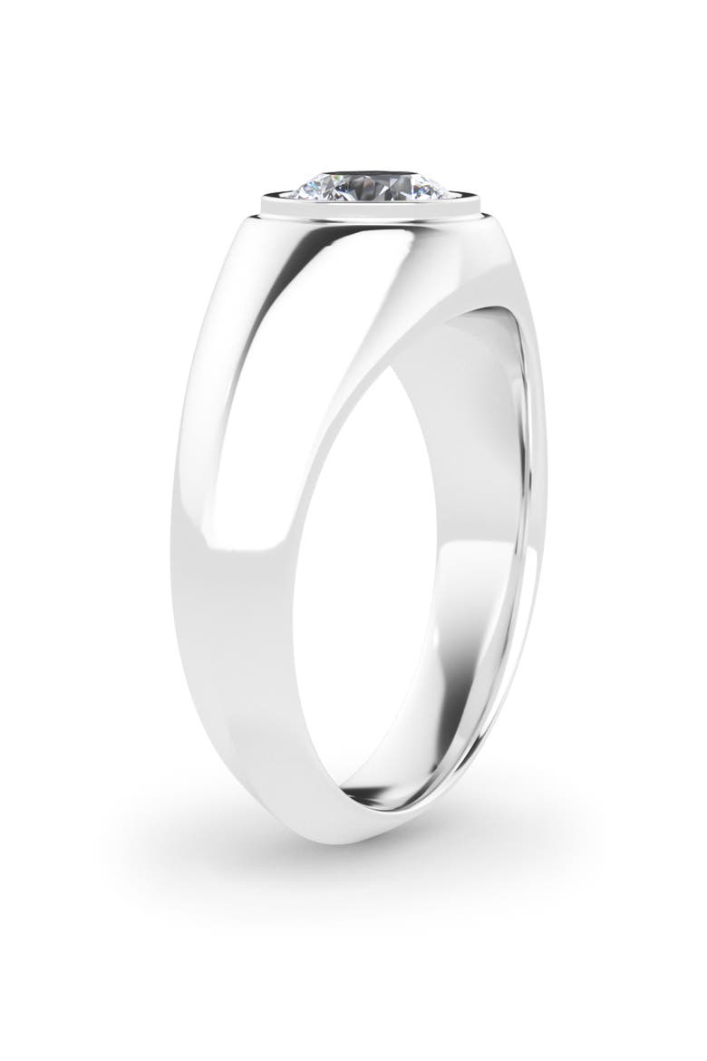 Men's Round Brilliant Lab Created Diamond Ring, Alternate, color, 18K WHITE GOLD