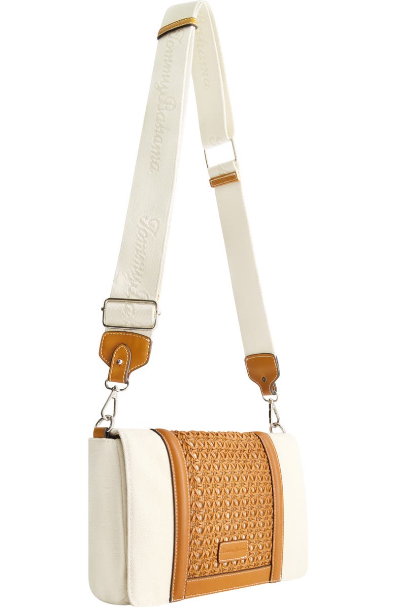 Tommy Bahama Woven Flap Crossbody Bag, Alternate, color, Brown