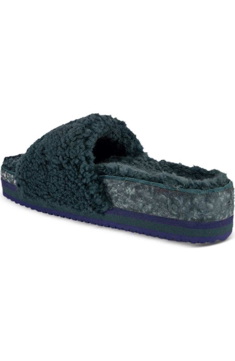 FLEKS Cito Genuine Shearling Slide Sandal, Alternate, color, Jade
