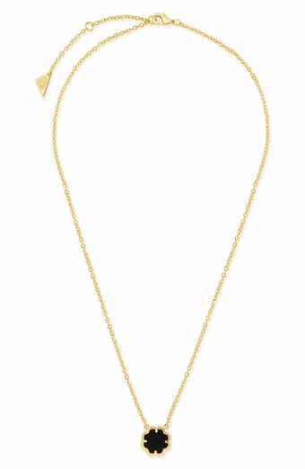 Rose Petal Enamel Pendant Necklace