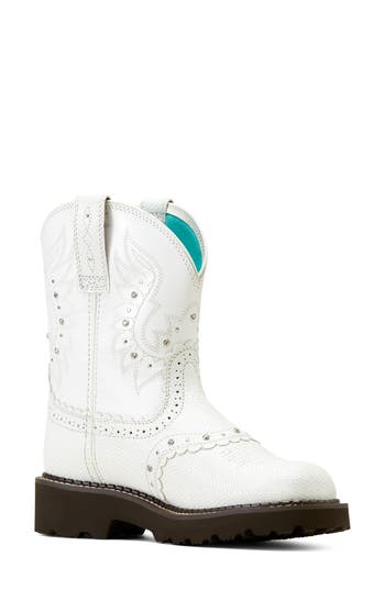 Ariat Gem Baby Western Bootie In White