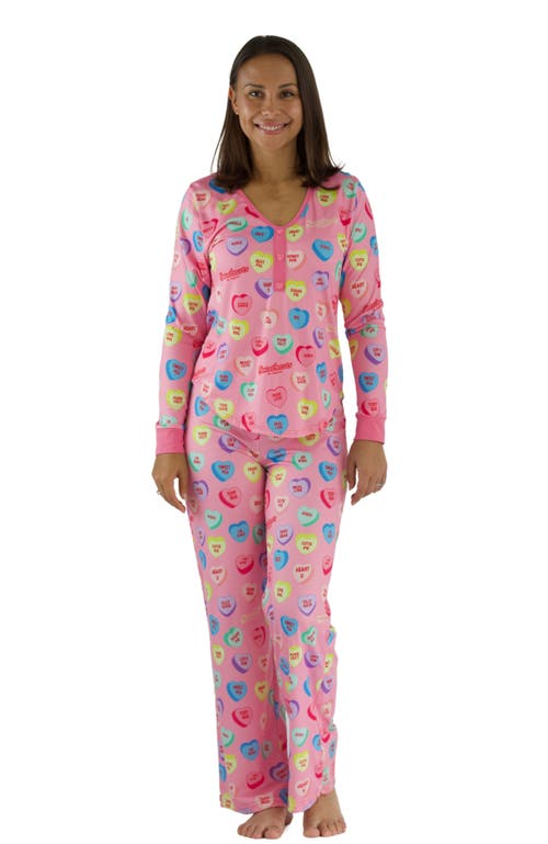Mia Belle Girls Sweethearts X Mia Belle Ur Sweet Pink Pajama In Pink