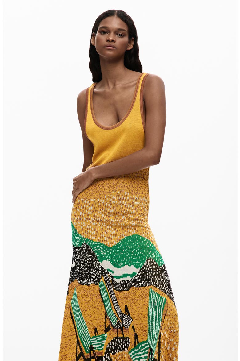Sleeveless Knit Dress, Alternate, color, YELLOW