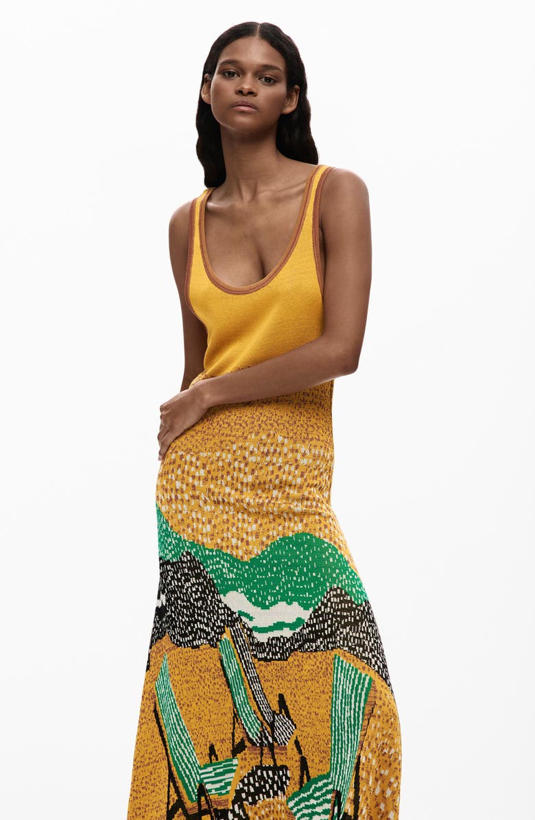 Desigual Sleeveless Knit Dress, Alternate, color, Yellow