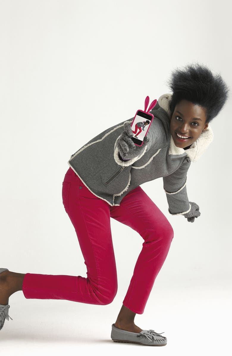 Caslon<sup>®</sup> Faux Fur Lined Hoodie, Alternate, color, 