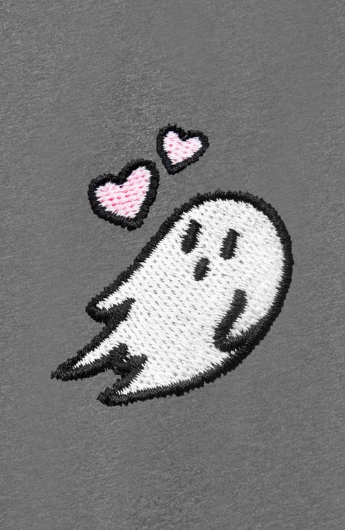 Dalix Heartly Ghost Cropped Hoodie In Deep Heather