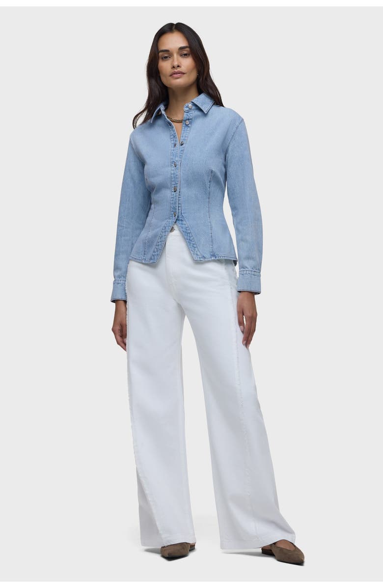 Hudson Jeans Button-Up Long Sleeve, Alternate, color, Pools