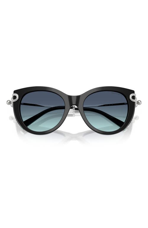 Tiffany & Co . 53mm Gradient Butterfly Sunglasses In Black