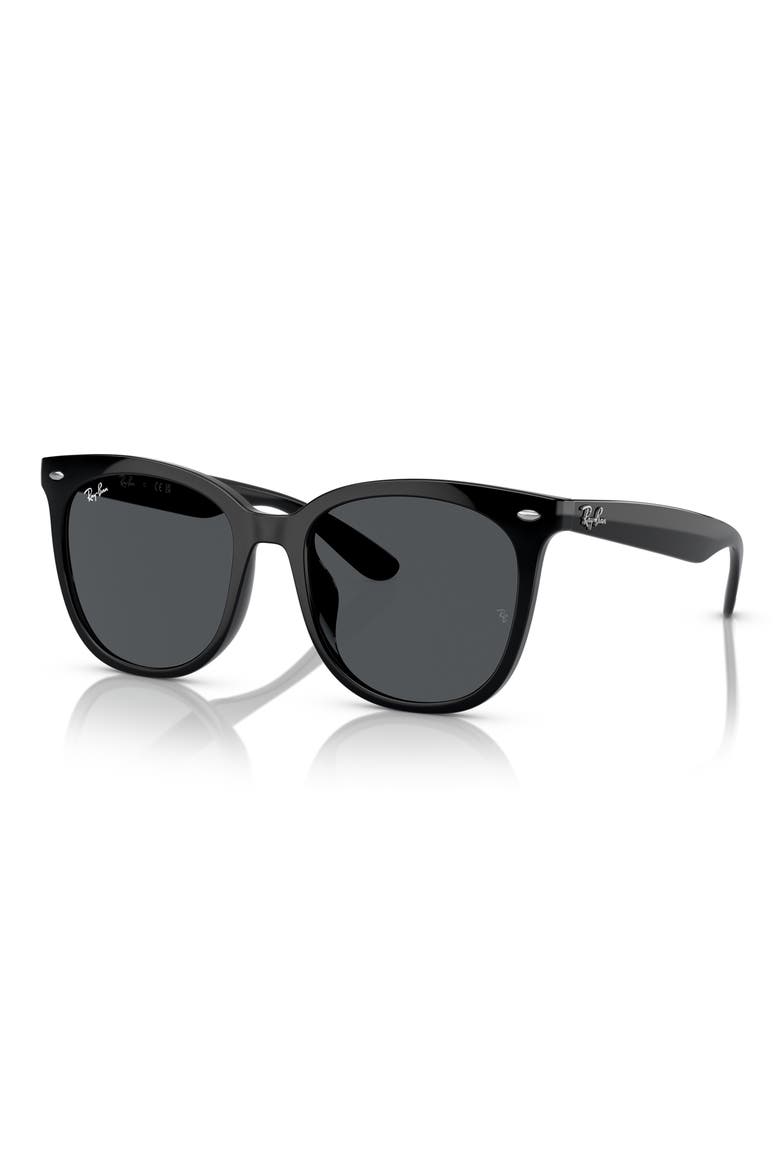 55mm Square Sunglasses, Alternate, color, BLACK / DARK GREY