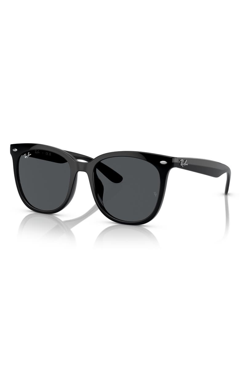 Ray-Ban 55mm Square Sunglasses, Alternate, color, Black / Dark Grey