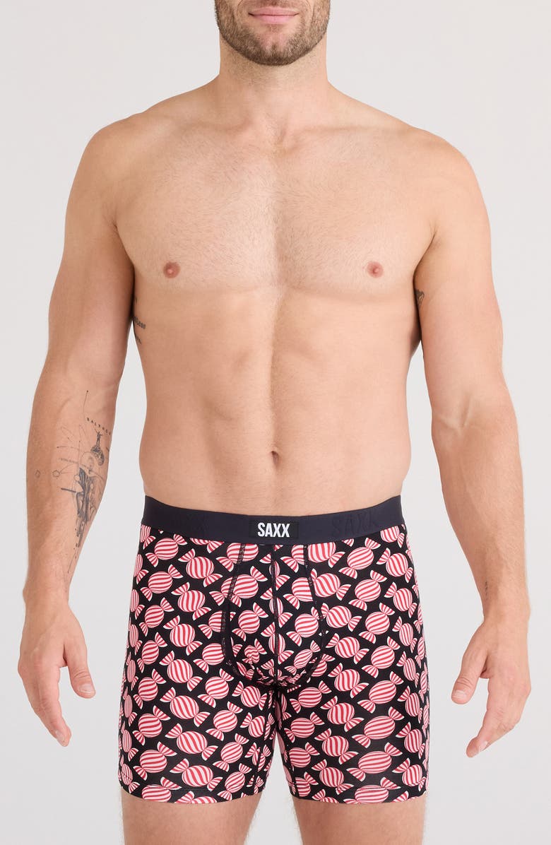 SAXX Vibe Xtra Boxer Briefs, Alternate, color, Sweet Stripe Check Wb Black