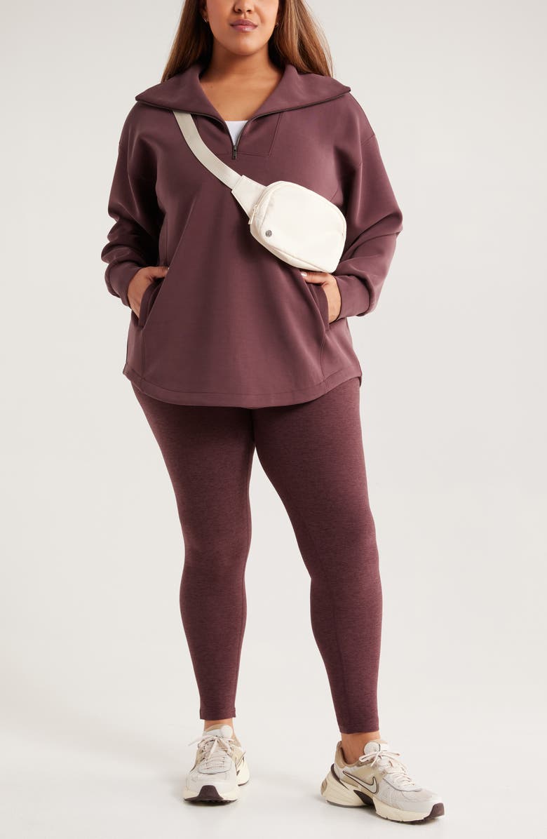 Zella Ultrasoft Half Zip Tunic, Alternate, color,