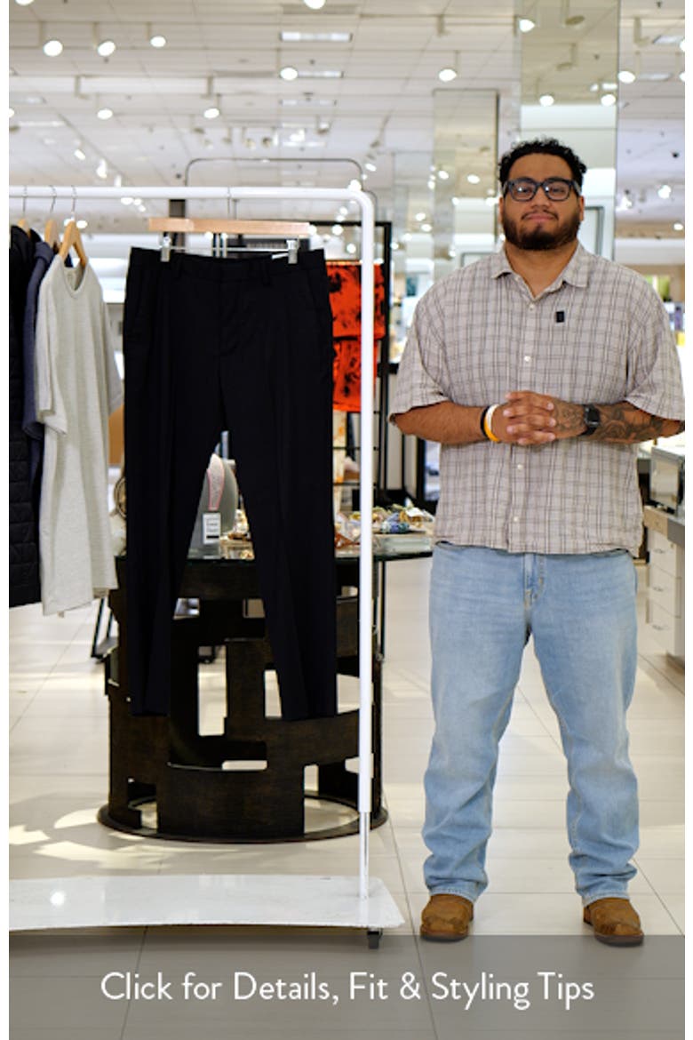 Jetsetter Flat Front Hemmed Stretch Wool Dress Pants video