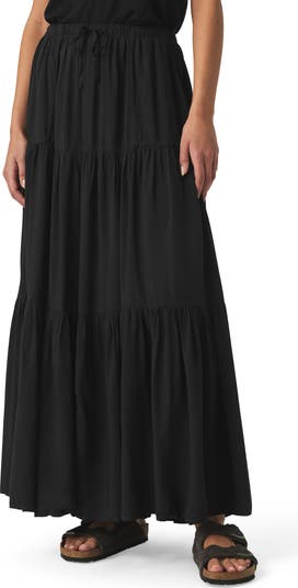 Splendid Melanie Tiered Drawstring Maxi Skirt | Nordstromrack