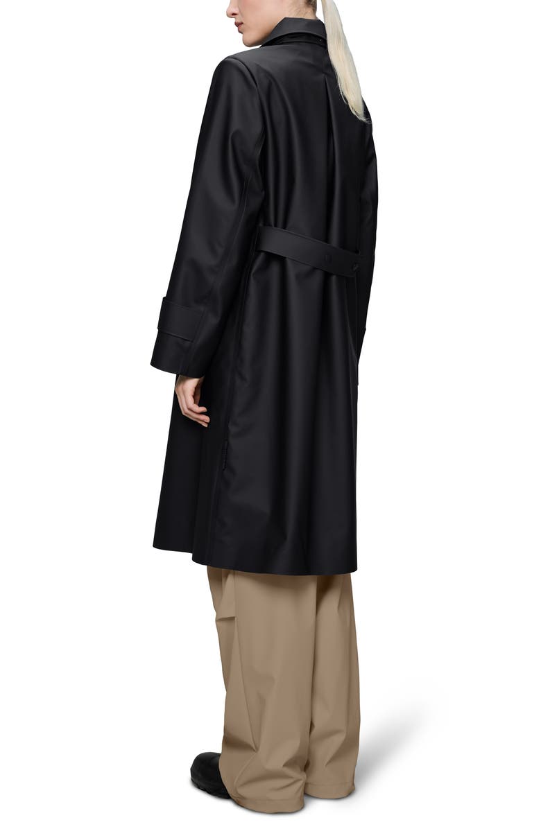 Rains Nara Waterproof Rain Jacket with Removable Hood, Alternate, color, Black