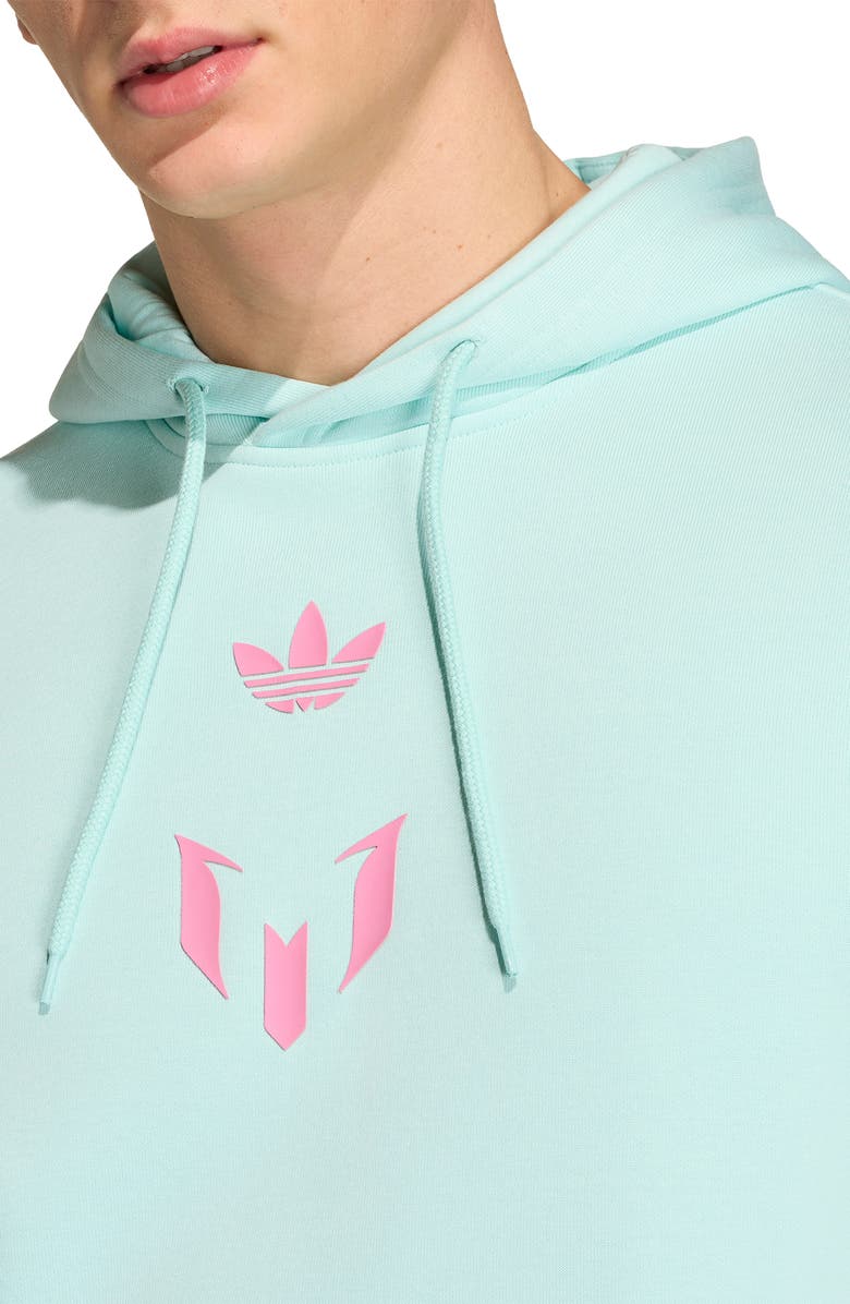 adidas Messi Fleece Hoodie, Alternate, color, Semi Flash Aqua/ /