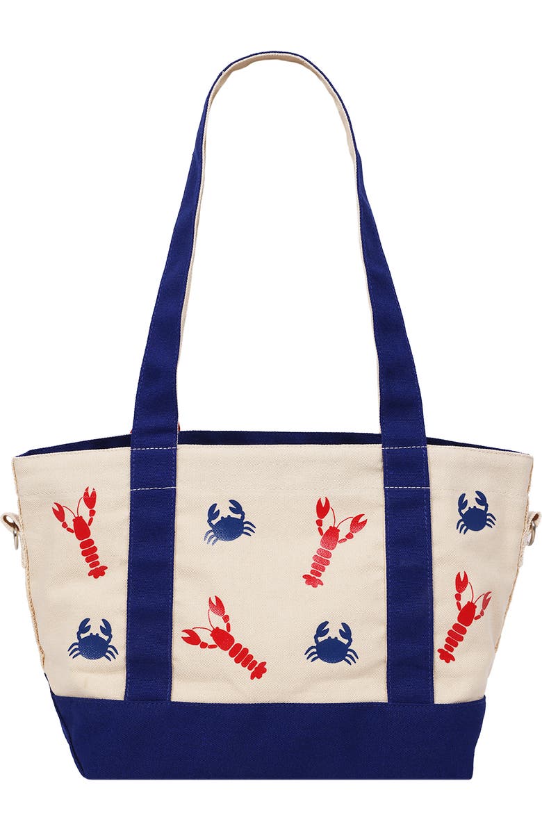 C & C California Lobster & Crab Tote Bag, Alternate, color, Navy