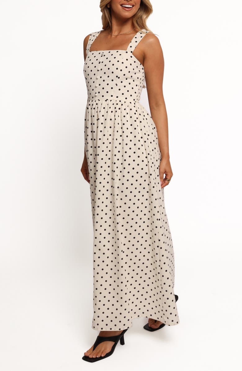 Petal & Pup Jenni Polka Dot Maxi Dress, Alternate, color, White Polka Dot