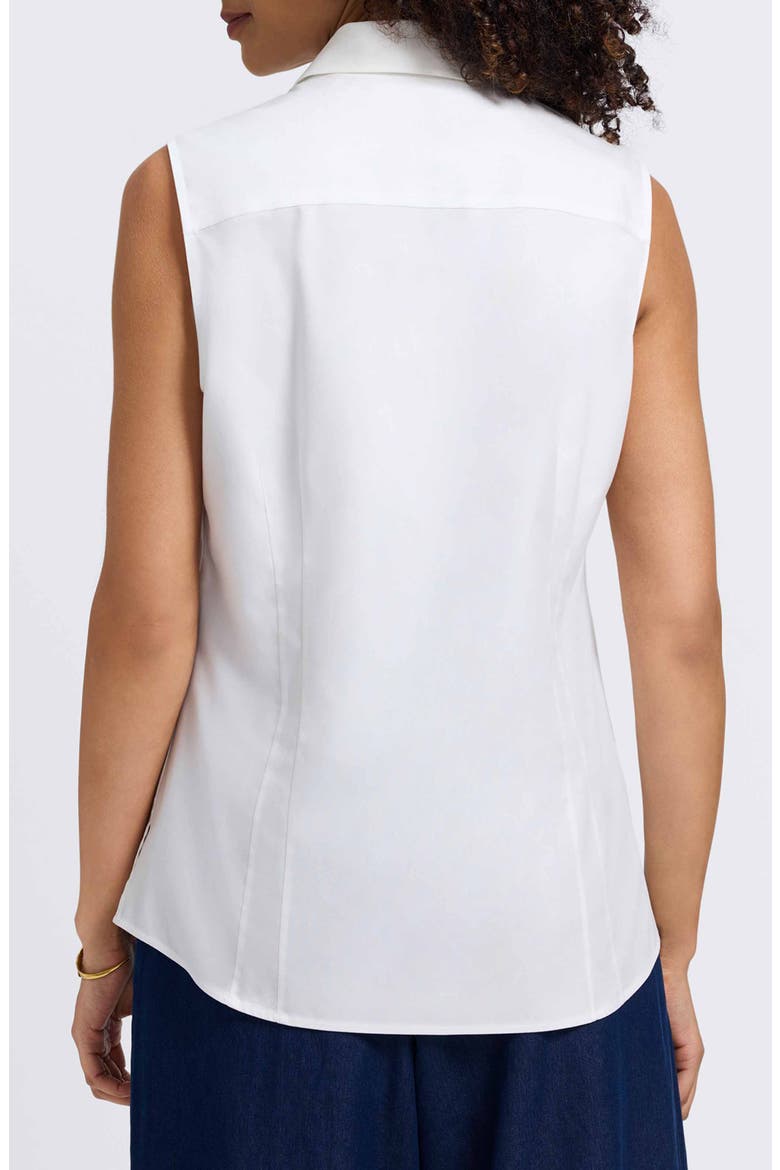 Taylor Non-Iron Sleeveless Shirt, Alternate, color, WHITE