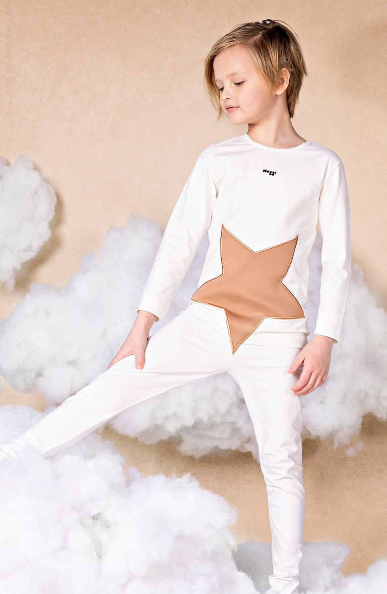 NoggiWear Puffy Star Loungewear, Alternate, color, Tan
